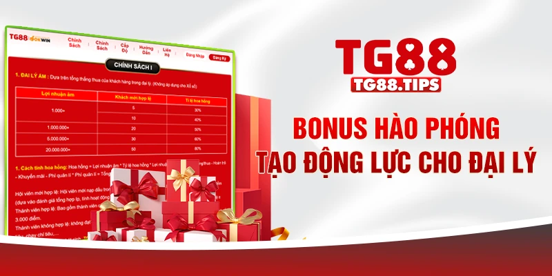Bonus hào phóng tạo động lực cho đại lý